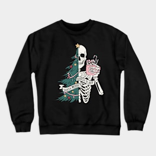 Sorta Merry Sorta Scary Skeleton Xmas Christmas Funny Crewneck Sweatshirt